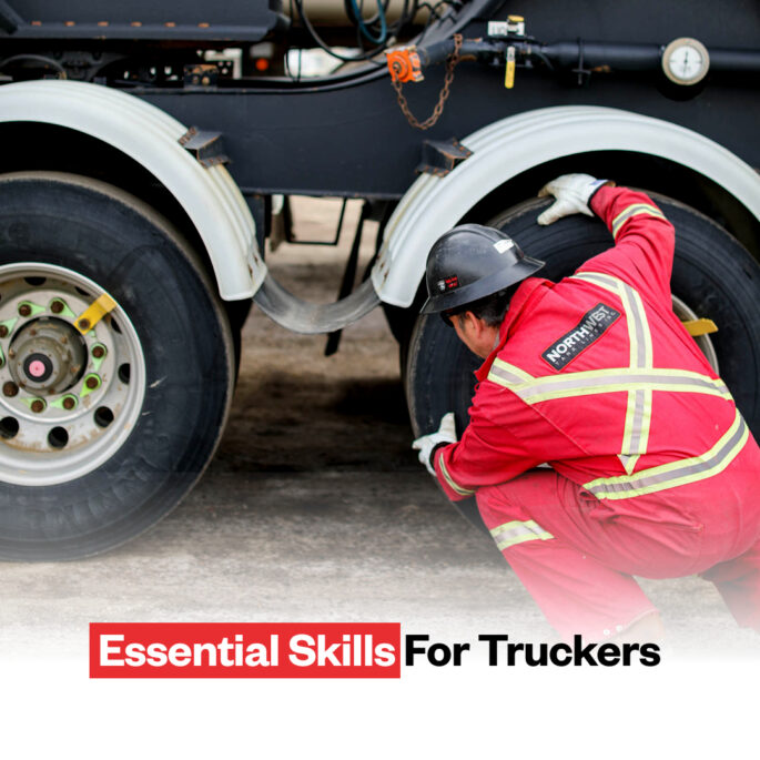 A driver always enhances their truck-driving skills by checking the condition of the truck every day.