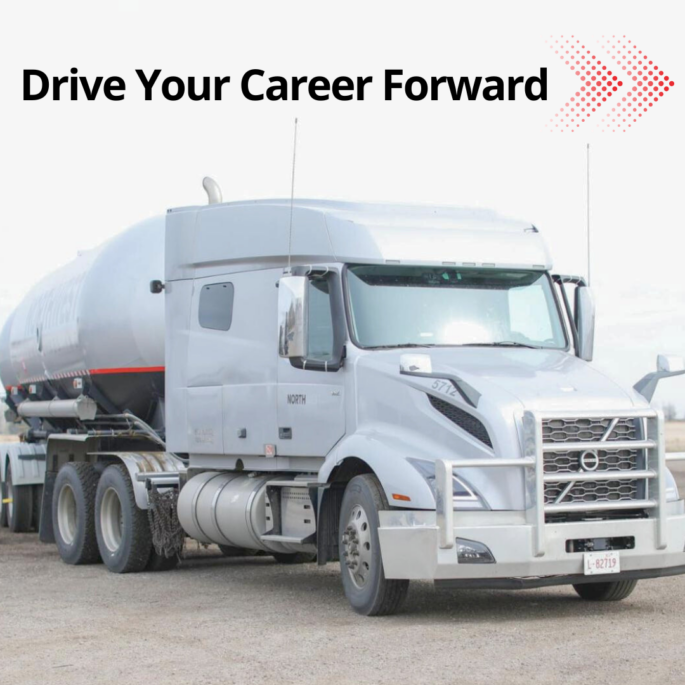 The trucks of Northwest Tank Lines represents the idea that as you drive your career forward, you need to set trucking goals for the new year.